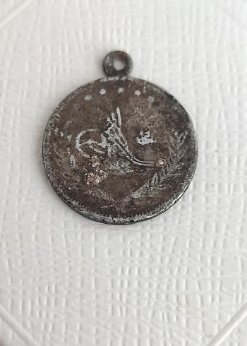 Nakışlı Zincir Detaylı Vintage Kadın Kolye Ucu eski - Görsel 3