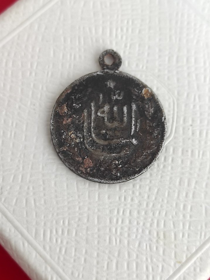 Nakışlı Zincir Detaylı Vintage Kadın Kolye Ucu eski - Görsel 5