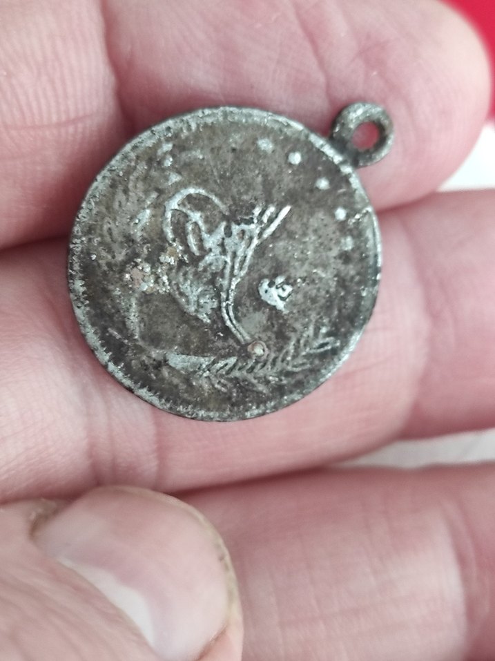 Nakışlı Zincir Detaylı Vintage Kadın Kolye Ucu eski - Görsel 2