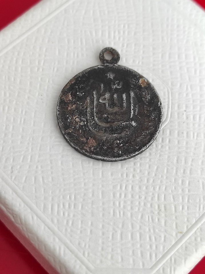 Nakışlı Zincir Detaylı Vintage Kadın Kolye Ucu eski - Görsel 4