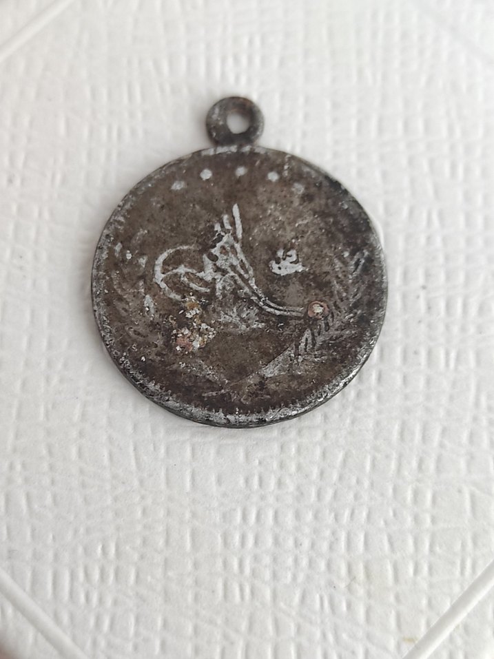 Nakışlı Zincir Detaylı Vintage Kadın Kolye Ucu eski - Görsel 3