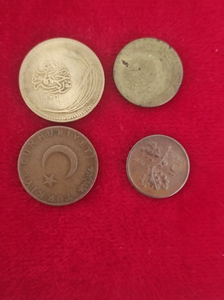 Altın Renkli Vintage Erkek Rozetleri 4 adet nadir - Görsel 2