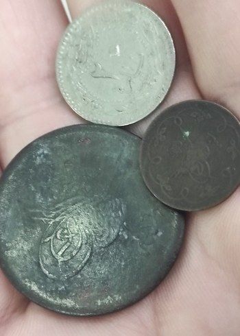 Gri Vintage Erkek Rozet Seti 3 adet Osmanlı madeni para - Görsel 5