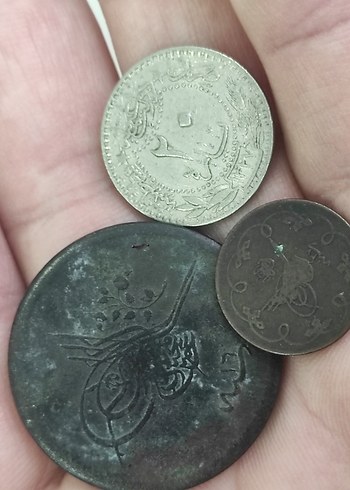 Gri Vintage Erkek Rozet Seti 3 adet Osmanlı madeni para - Görsel 8