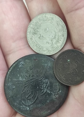 Gri Vintage Erkek Rozet Seti 3 adet Osmanlı madeni para - Görsel 10