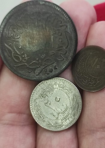 Gri Vintage Erkek Rozet Seti 3 adet Osmanlı madeni para - Görsel 7