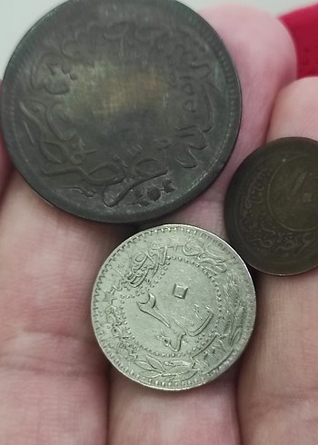 Gri Vintage Erkek Rozet Seti 3 adet Osmanlı madeni para - Görsel 6