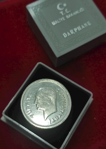 Gri Vintage Erkek Rozeti 1937 ATA 1 lir cil - Görsel 10