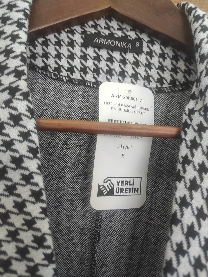 Düğmeli Gri Midi Kadın Blazer Ceket Bayan yeni - Görsel 4