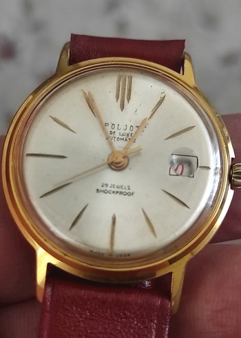 Rolex Retro Altin Tonlu Poljot Deri Kayisli Saat