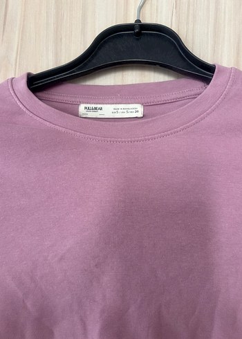 Pull&Bear Mor Kadın Sweatshirt, Uzun Kollu, Rahat Kesim
