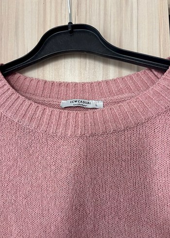 LC Waikiki Pembe Örgü Kadın Triko Kazak