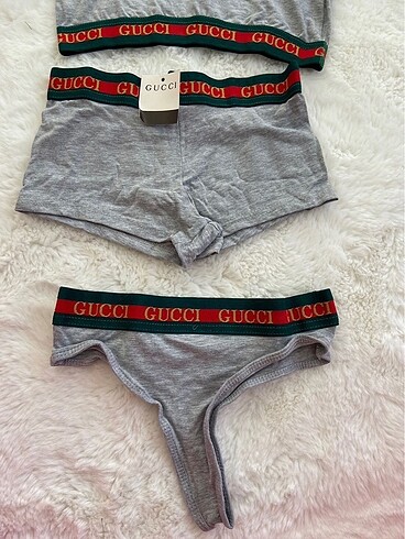 Gucci Gucci 3 lü set büstiyer tanga boxer