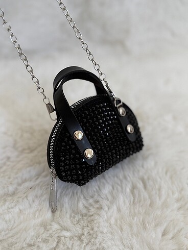 Diğer Mini boy charm Taşlı Çanta