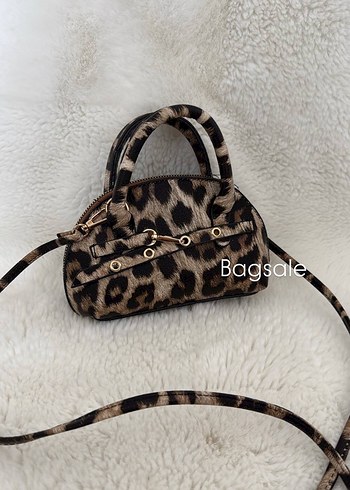 Kahverengi Leopar Desenli Kadın Çanta - Görsel 3