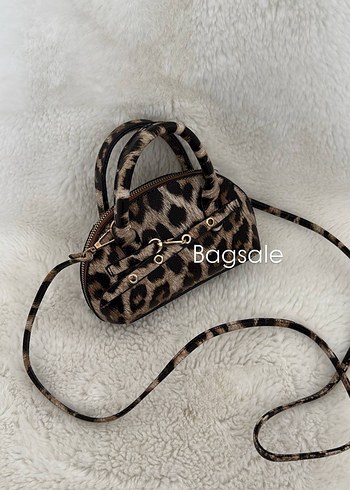 Kahverengi Leopar Desenli Kadın Çanta - Görsel 2