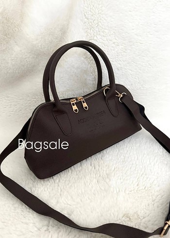 Kahverengi Deri Fermuarlı Kadın Çanta - Görsel 2