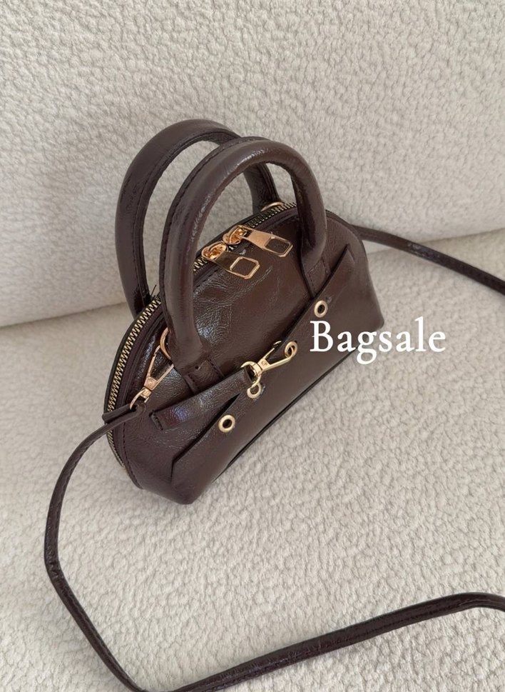 Kahverengi Deri Kadın Omuz Çantası - Görsel 2