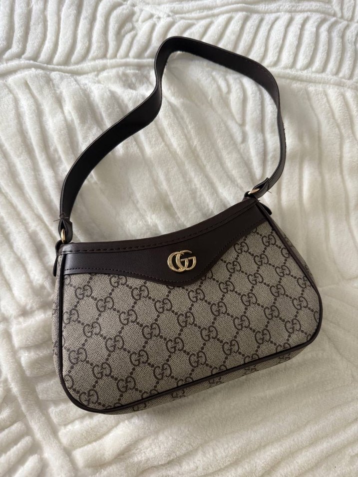 Gucci Kahverengi Deri Tokalı Kadın Çanta - Görsel 2