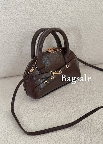 Kahverengi Deri Tokalı Kadın Çanta - Görsel 3