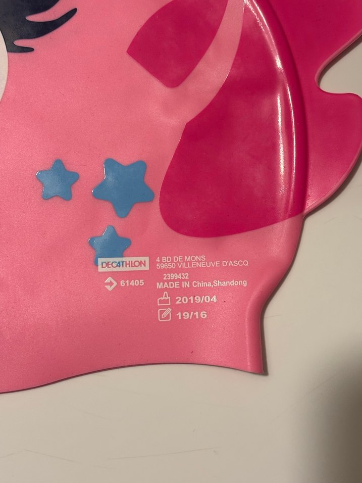 DECATHLON Renkli Pembe Çocuk Yüzme Bonesi - Görsel 3