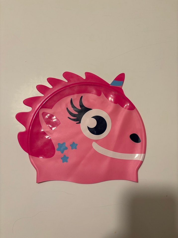 DECATHLON Renkli Pembe Çocuk Yüzme Bonesi - Görsel 2