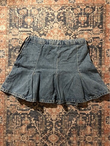 Urban Outfitters y2k pileli mini kot etek