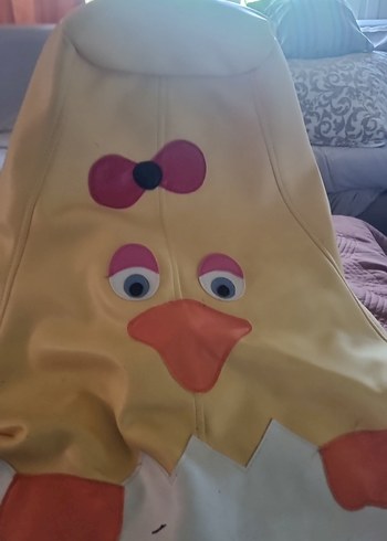 Sarı Baskılı cocuk puf