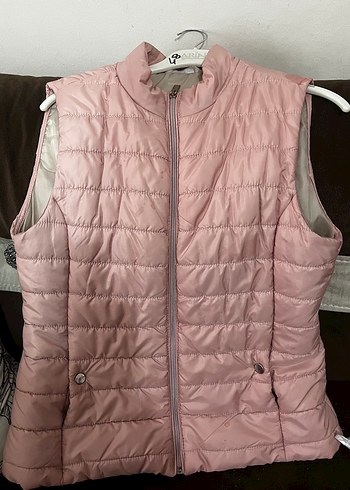 Pembe Fermuarlı Kadın Yelek - Görsel 2