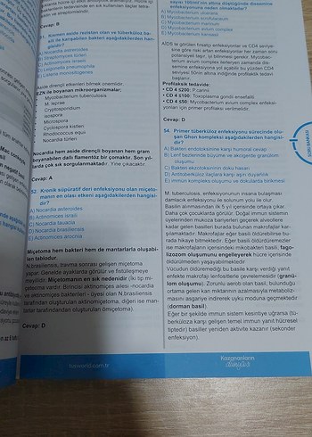 Mikrobiyoloji Efsane Soru Bankası TUSWORLD