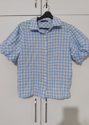 Mavi Erkek Ekose Kısa Kollu Gömlek - Görsel 2