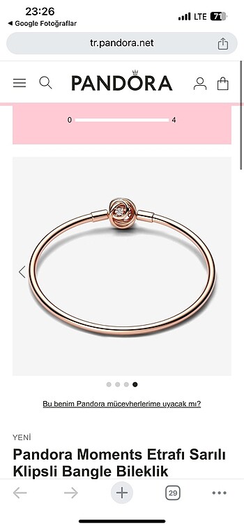 Pandora Pandora Moments Etrafı Sarılı Klipsli Bangle Bileklik