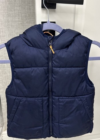 Mango 6 yas Erkek Çocuk Koyu Mavi Kapüşonlu Yelek