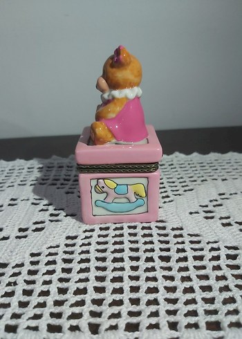 Diğer Limoges El Boyaması Ayıcık Kutu