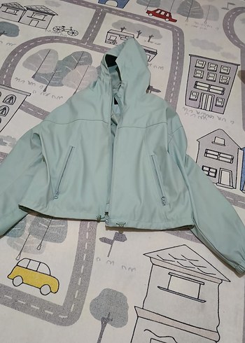 Gri Kapüşonlu Kadın Ceket - Görsel 2