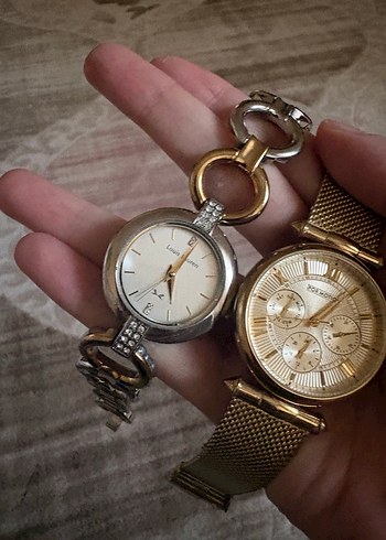 Parıltılı Altın Kemerli Kadın Saat - Görsel 3