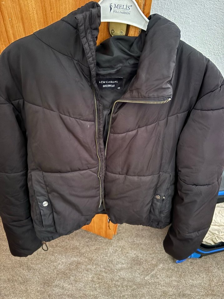 LCW Casual Fermuarlı Koyu Gri Kadın Yelek - Görsel 2