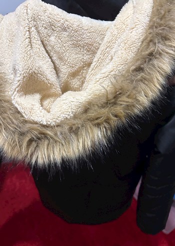 Siyah  Peluş Detaylı erkek çocuk mont - Görsel 2