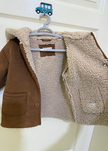 Kürklü Erkek Çocuk Süet Kaban - Görsel 2