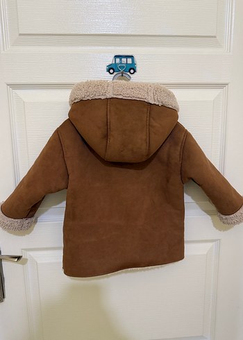 Kürklü Erkek Çocuk Süet Kaban - Görsel 5