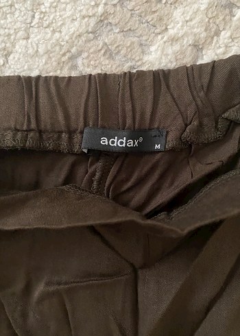 Addax Kahverengi Keten Kemerli Mini Şort