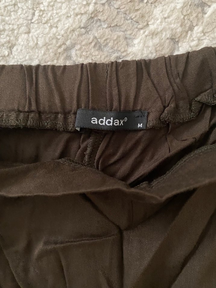 Kahverengi Keten Kemerli Mini Şort - Görsel 2