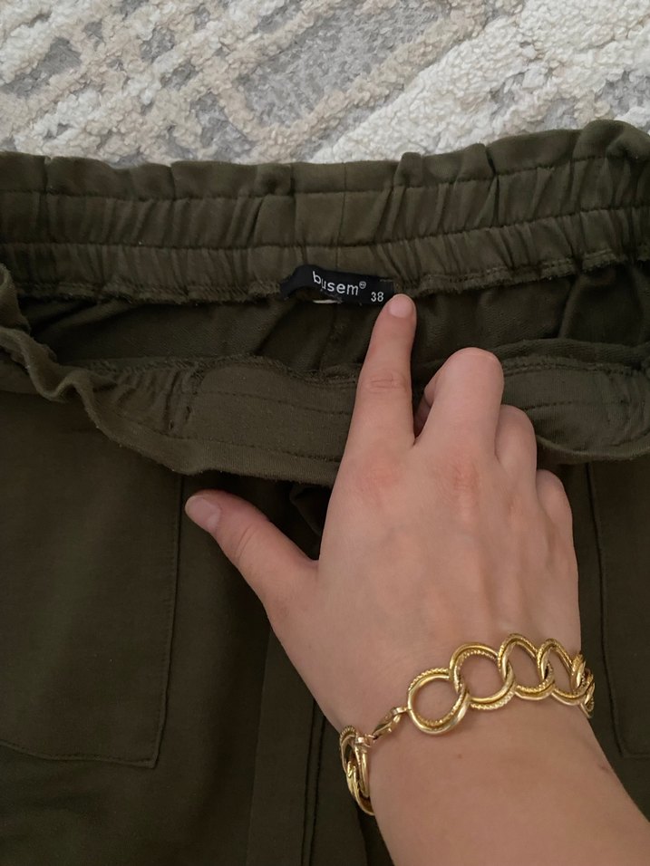 Bağlamalı Kemerli Hamile Mini Şort - Görsel 2