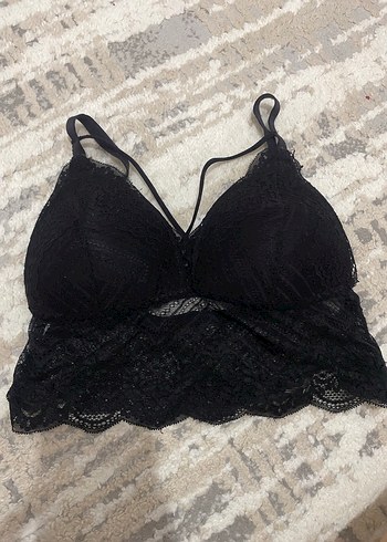 Siyah Dantel Gotik Bralet