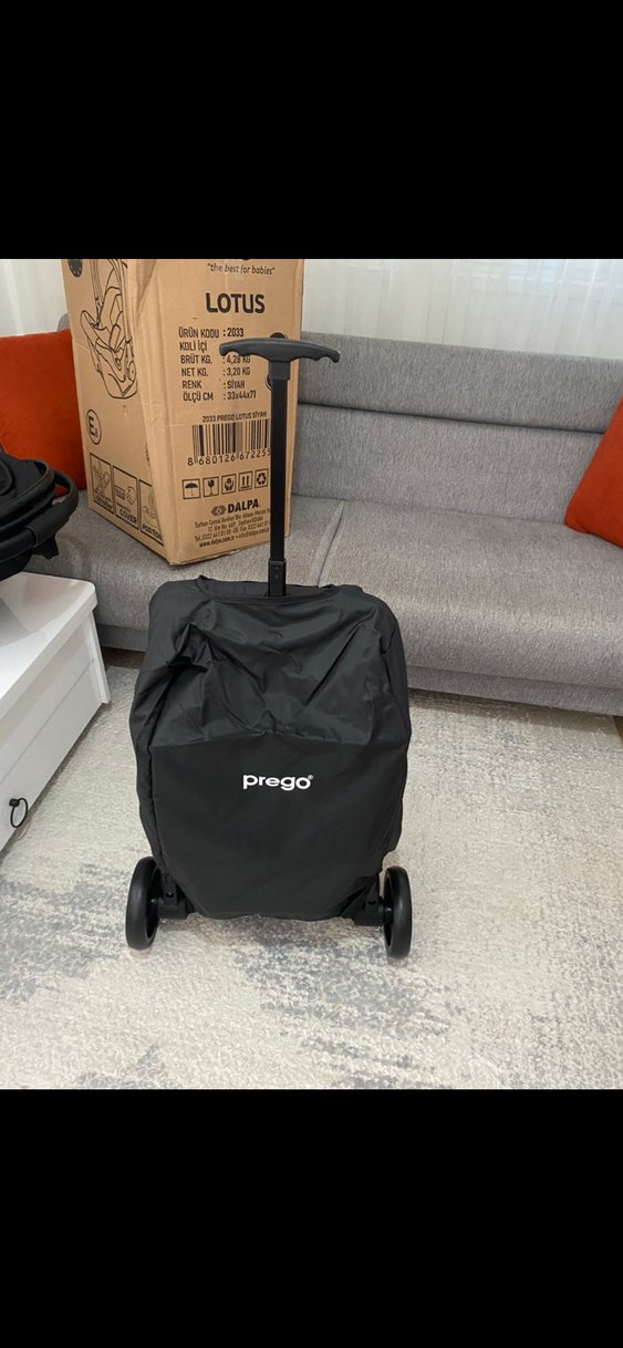 Prego Lotus Katlanabilir Kabin Boy Bebek Arabası Gri - Görsel 4