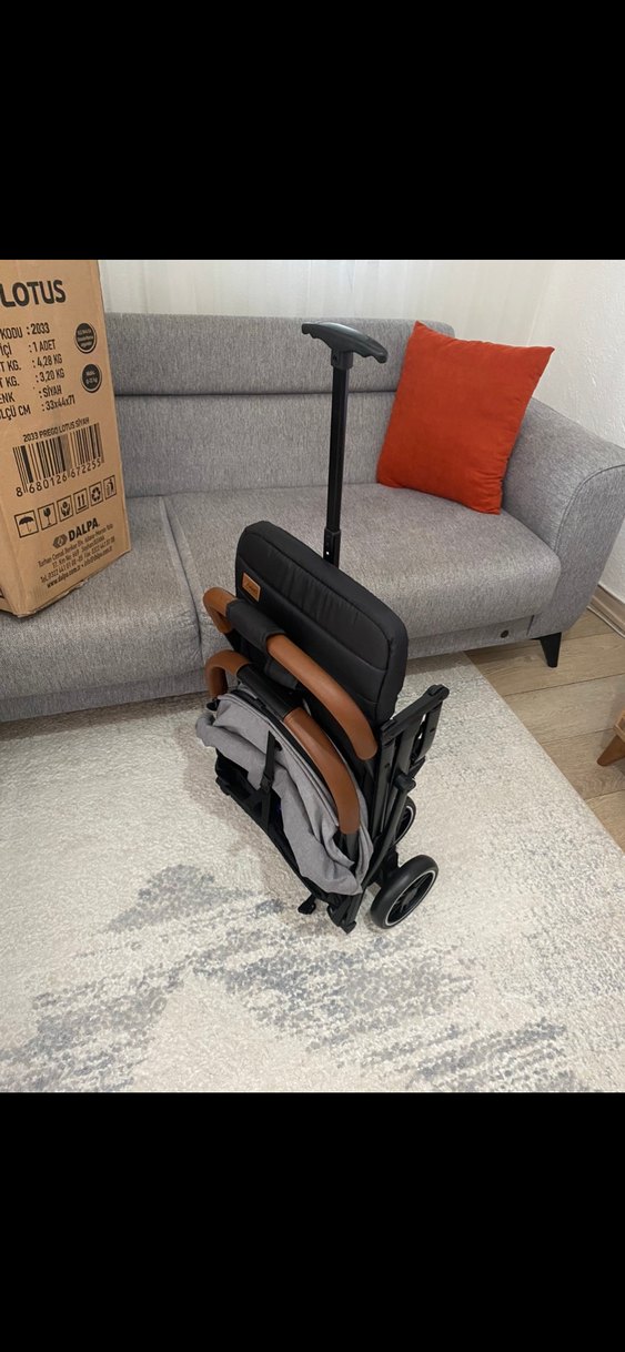 Prego Lotus Katlanabilir Kabin Boy Bebek Arabası Gri - Görsel 3