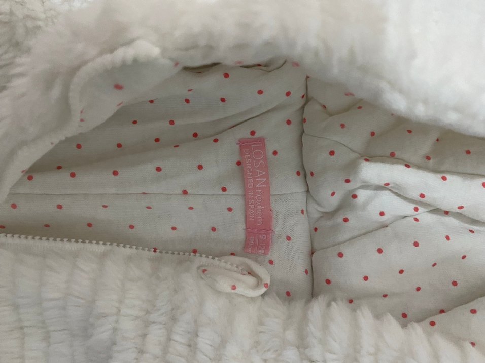 Kız Bebek Beyaz Kürklü Tulum - Görsel 2