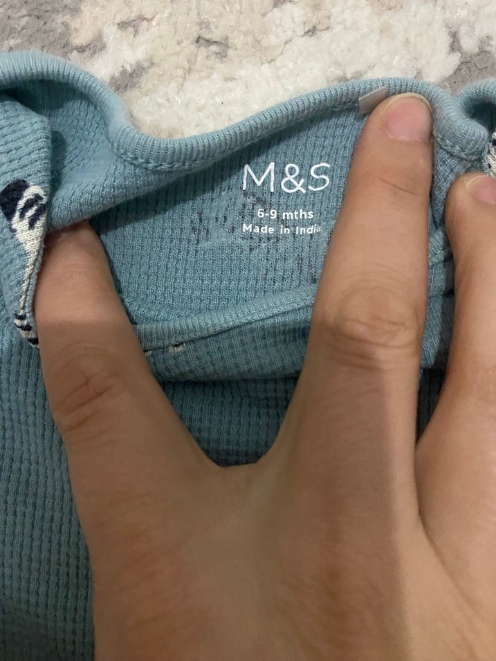 Sarı ve mavi 2adet  Uzun Kollu Zebra Desenli Bebek Body - Görsel 3