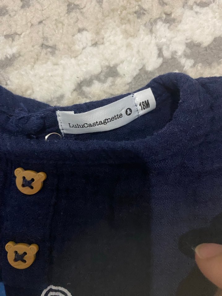 Uzun Kollu Lacivert Bebek Body - Görsel 2