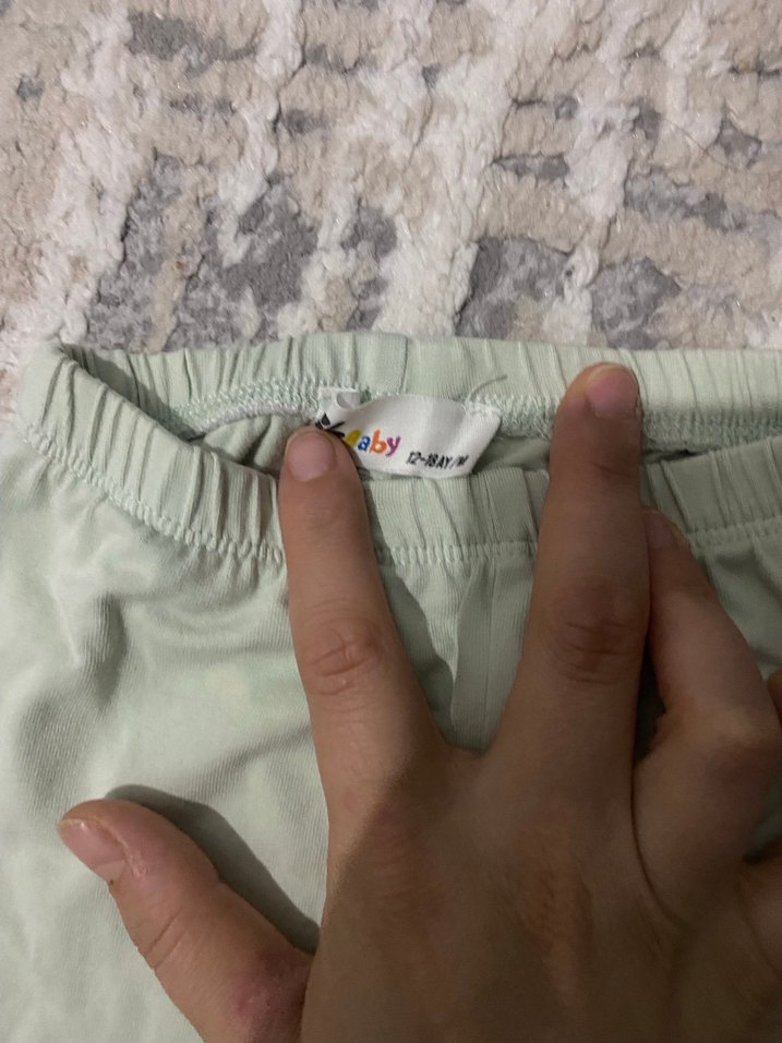 Kız Çocuk Pastel Renkli Pamuklu Rahat Tayt ve tişört - Görsel 2